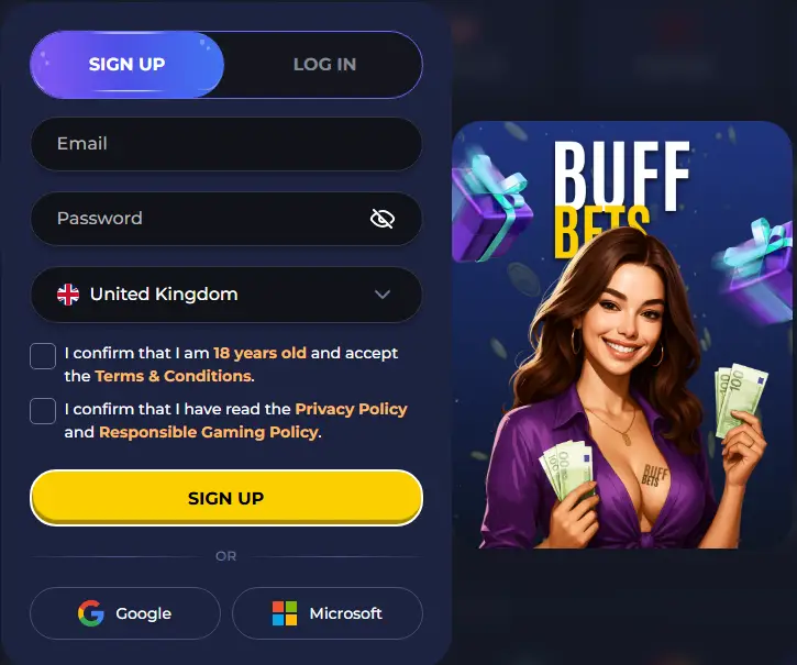 BuffBets Casino Registration